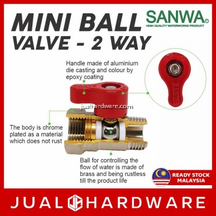 JH - SANWA Mini Ball Valve (2 Way)