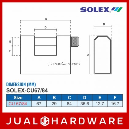 SOLEX Padlock CU67/84