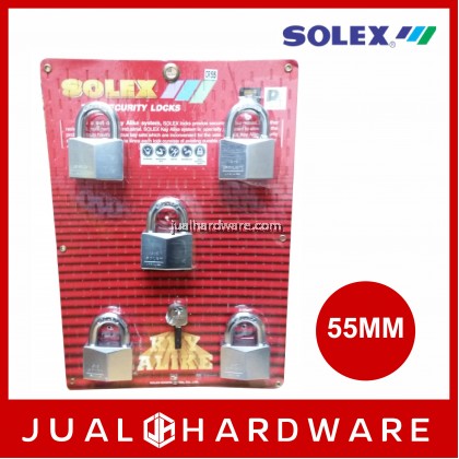 Solex Padlock - G5 CHROMIUM  (Key Alike System)