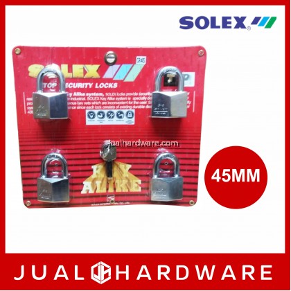 Solex Padlock - G5 CHROMIUM  (Key Alike System)