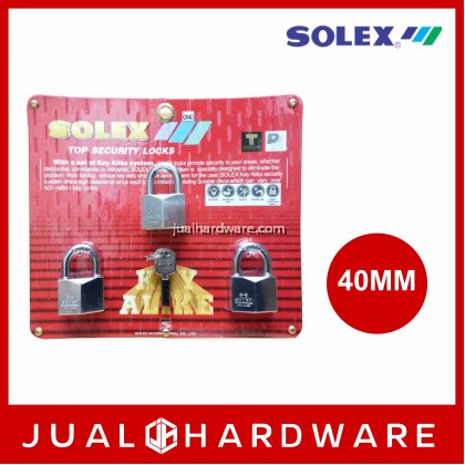 Solex Padlock - G5 CHROMIUM  (Key Alike System)