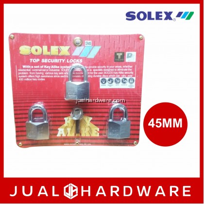 Solex Padlock - G5 CHROMIUM  (Key Alike System)