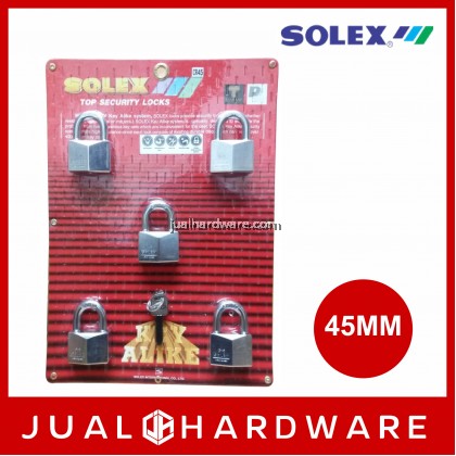 Solex Padlock - G5 CHROMIUM  (Key Alike System)