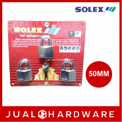 Solex Padlock - G5 CHROMIUM  (Key Alike System)