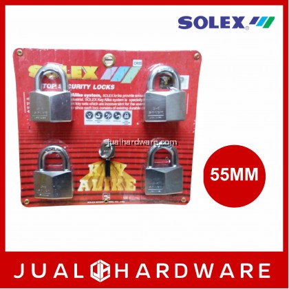 Solex Padlock - G5 CHROMIUM  (Key Alike System)