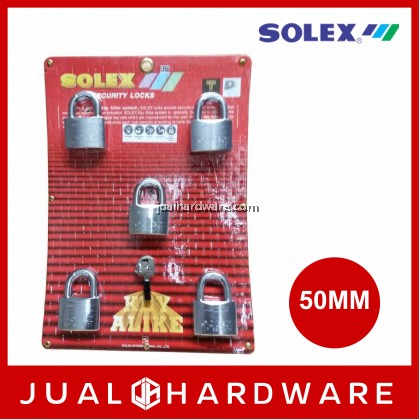 SOLEX PADLOCK - MACH II 50MM/5 KEY ALIKE SYSTEM - CR